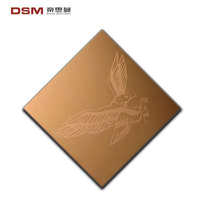 pvc wall panel decorative panel 316l copper etched stainless steel sheet wall panel